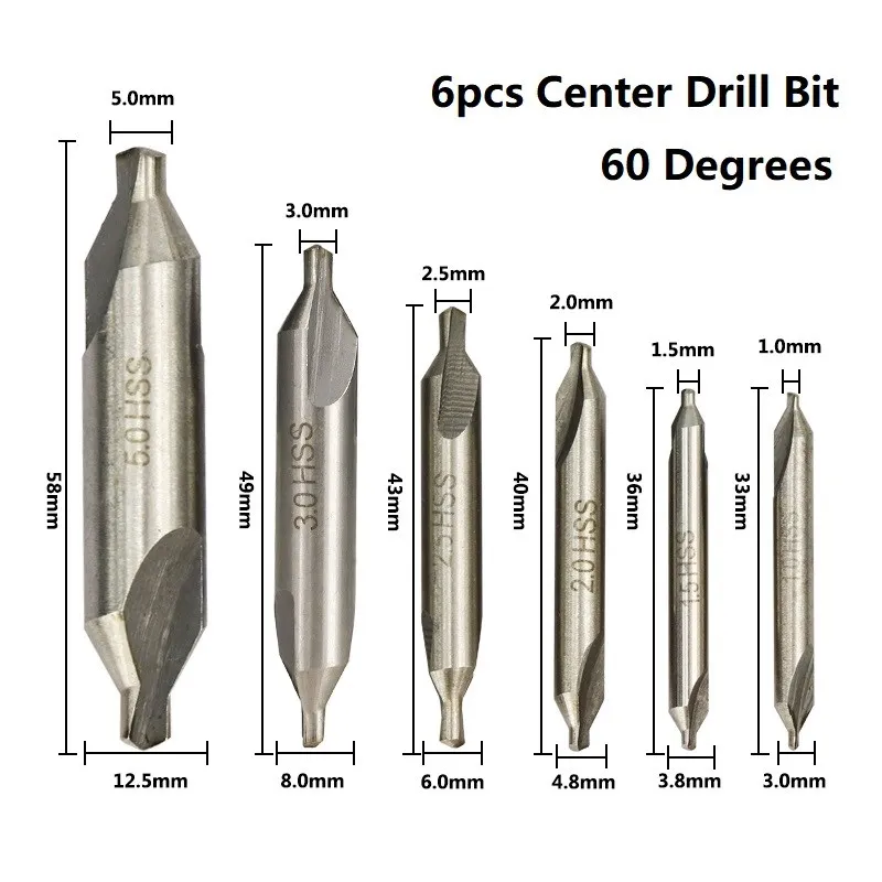 Uncoated Pack of 12 0.125 Cutting Diameter Plain HSS 1.25 Cutting Length 60 Degree Cutting Angle 1.25 Length KEO 10010#5-0 RH Combined Drill and Countersink 