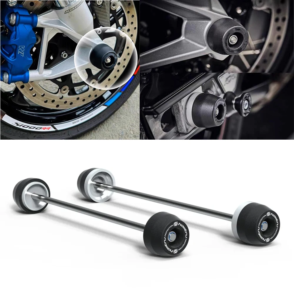 

For BMW S1000RR 2019 2020 2021 2022 S1000R S1000XR 2014-2022 F900R F900XR 2020-2022 Front Rear Axle Sliders Wheel Protection