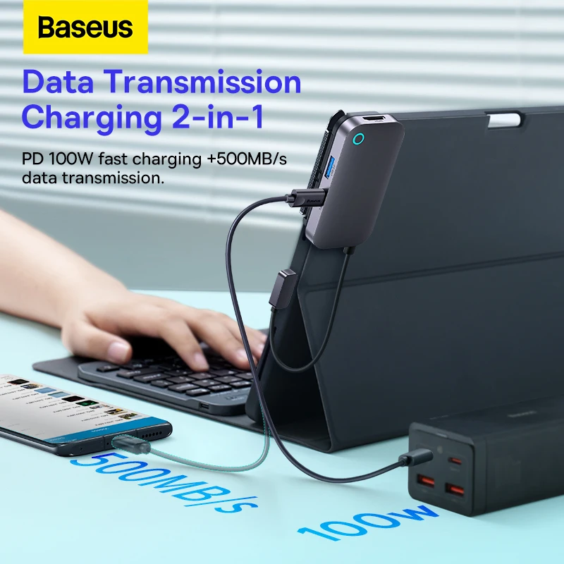 Baseus USB C Hub for iPad Pro 2021 USB Adapter SD TF Card