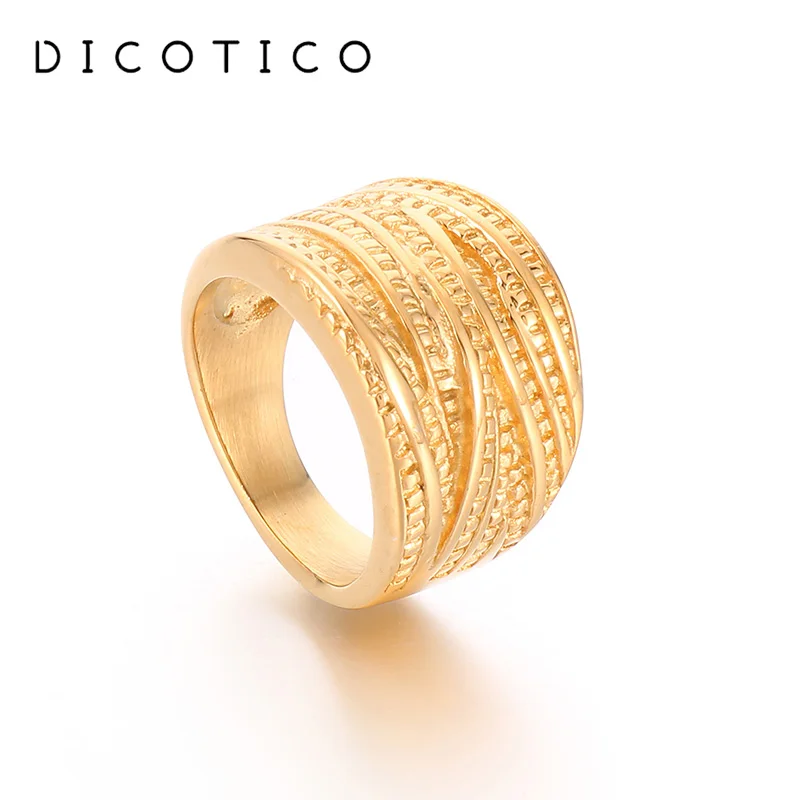 

New Rings For Women Gold Color Stainless Steel Cross Square Jewelry Knuckle Wedding Bands Rings Anel Wholesale