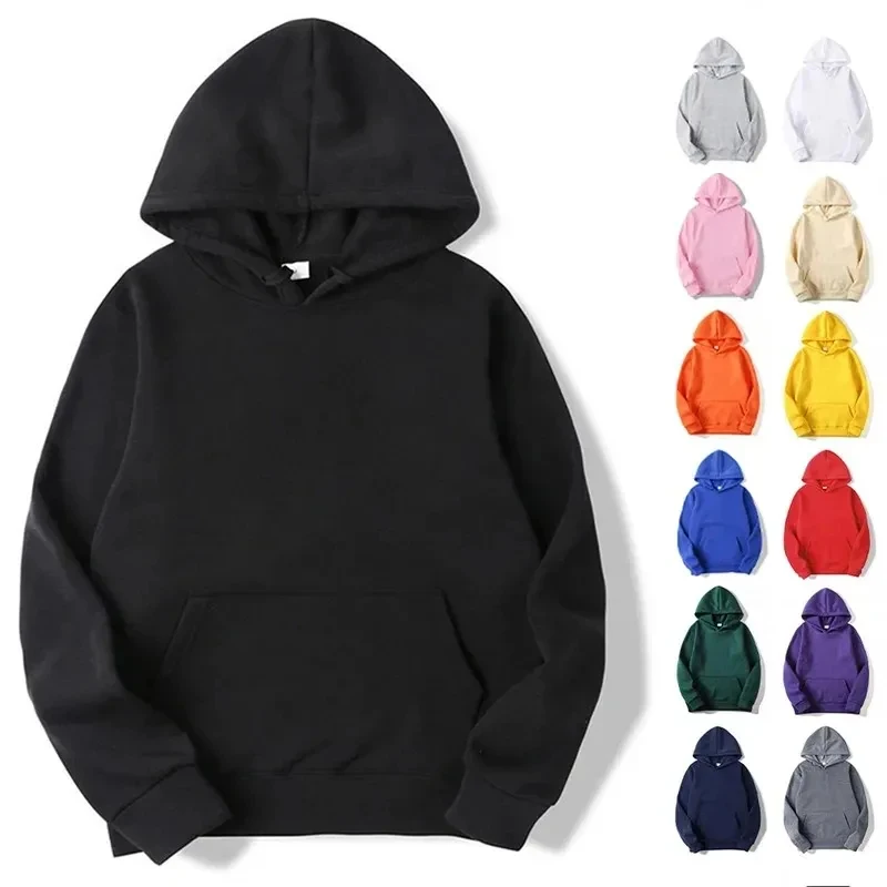 Einfarbige Pullover-Fleece-Hoodies Unisex Großhandel Kapuzenpullover Herren Günstige Sublimations-Schwarze Hoodies für Männer Sudaderas De Hombre
