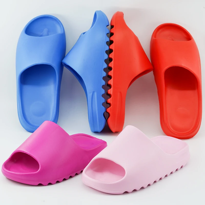 Men And Women Couple Thicken Summer Slippers 2022 New Female Solid Color Home Indoor Shoes Serrated Edge Breathable Flip Flops