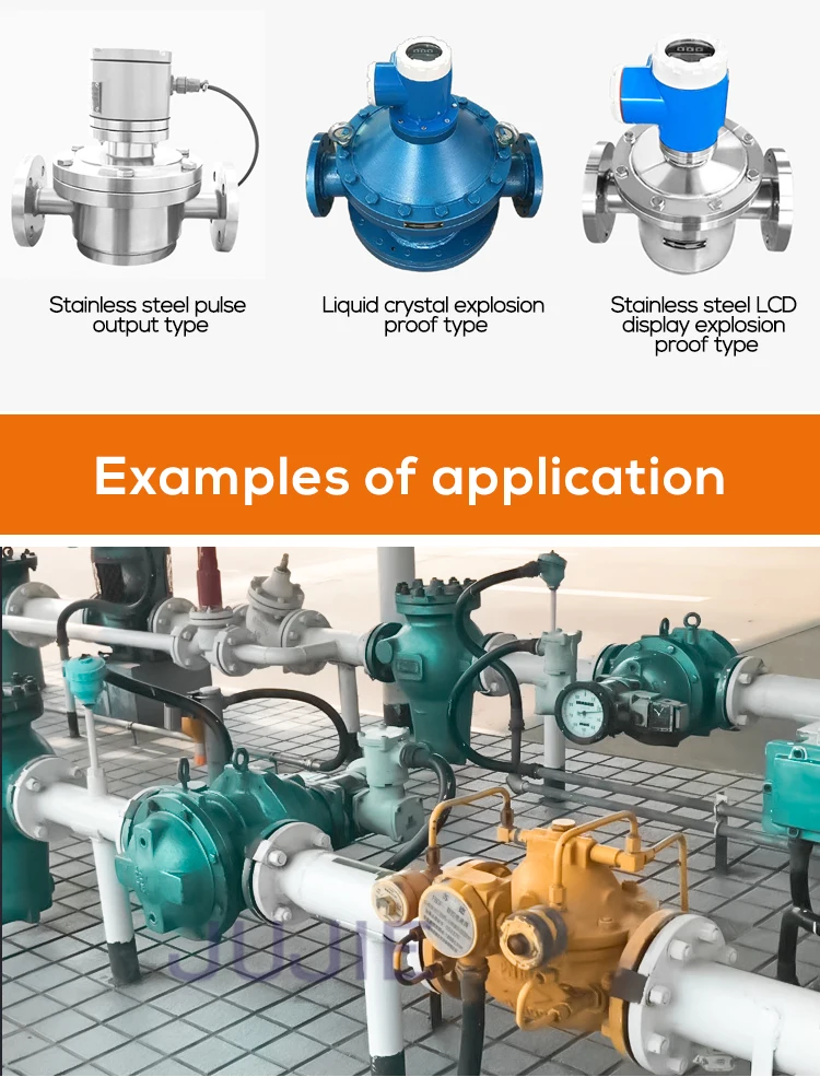 Marine Diesel Oil Oval Gear Flow Meter  Grease Butter Liquid Flow Measurement Pr