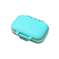 Portable and Lightweight Pill Organizer for Home and Travel - Compact and Practical Pill Case (Blue)