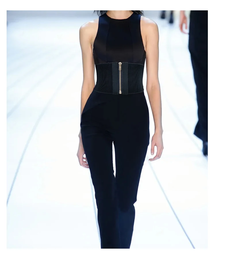 Mode Breiten Elastischen Designer Gürtel Für Frauen Hohe Qualität Weibliche Kleid Schwarz Korsett Gürtel Stretch Cummerbunds Bund – Detail 8