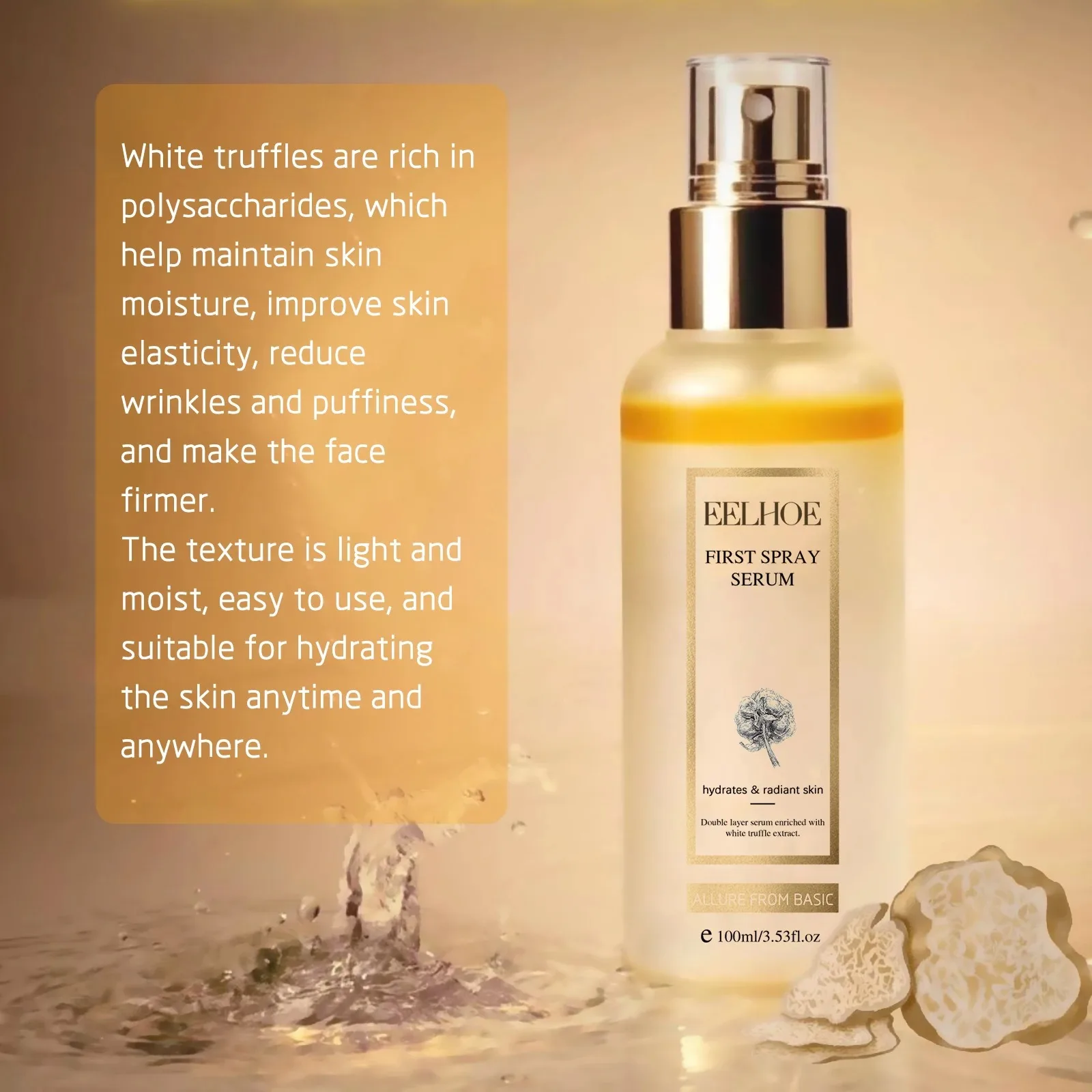 Facial Serum White Truffle Moisturizing Spray Melanin Correcting Glow Serum Fade Dark Spot Shrink Pores Brightening Skin Care 3