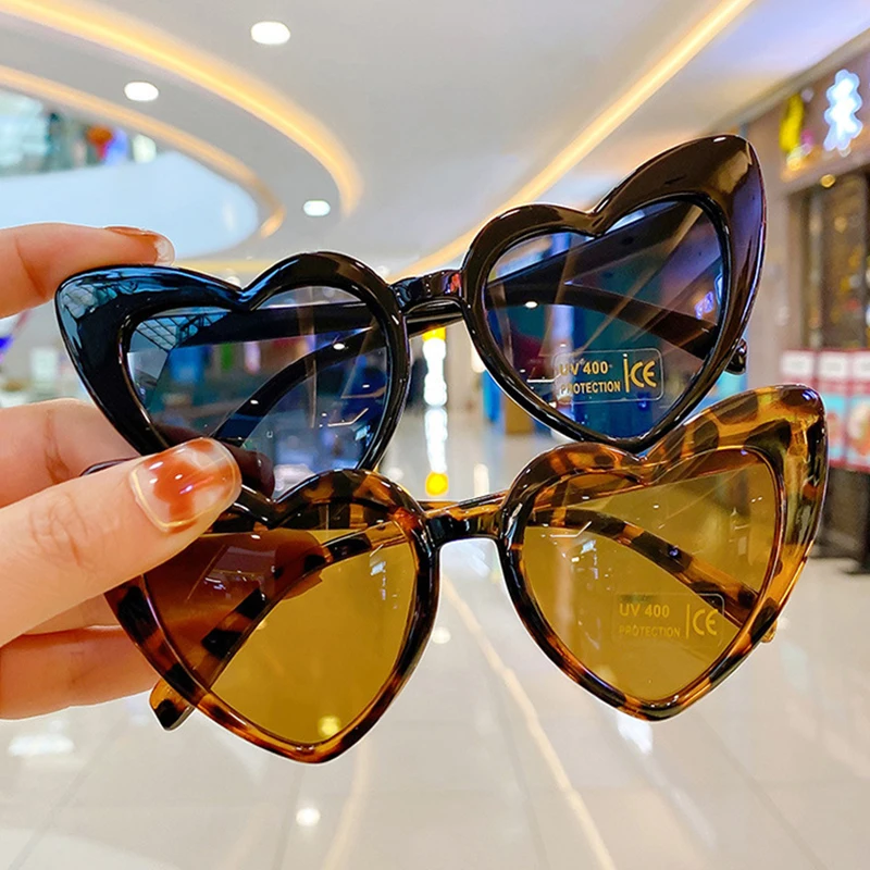 2023 New Kids Cartoon Heart Suower Sunglasses Girls Boy Children Outdoor Round UV400 Sun Glasses Fashion Kids Sunglasses_voghion.com
