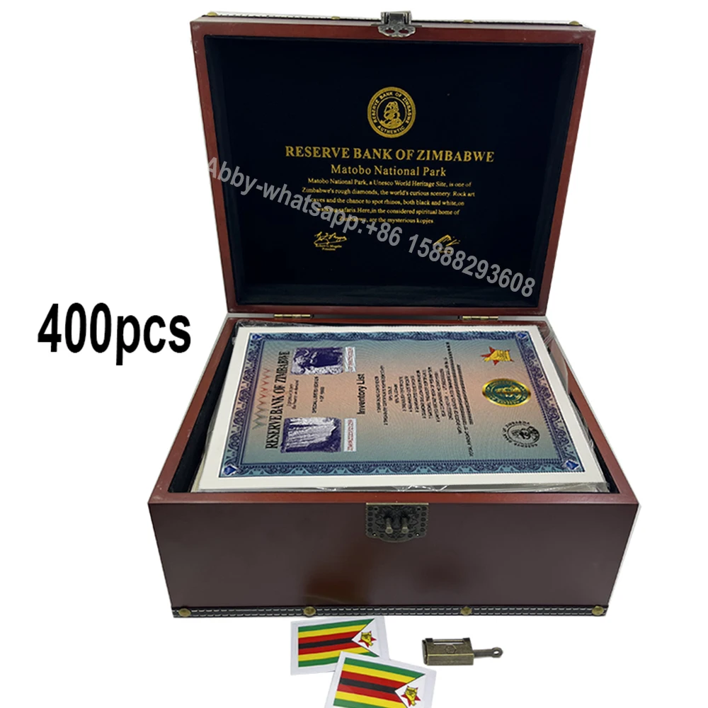 

400pcs/BOX Zimbabwe Souvenir Coupon Banknotes GOOGOLPLEX Containers dollars scroll with Serial Number Artworks for Collection