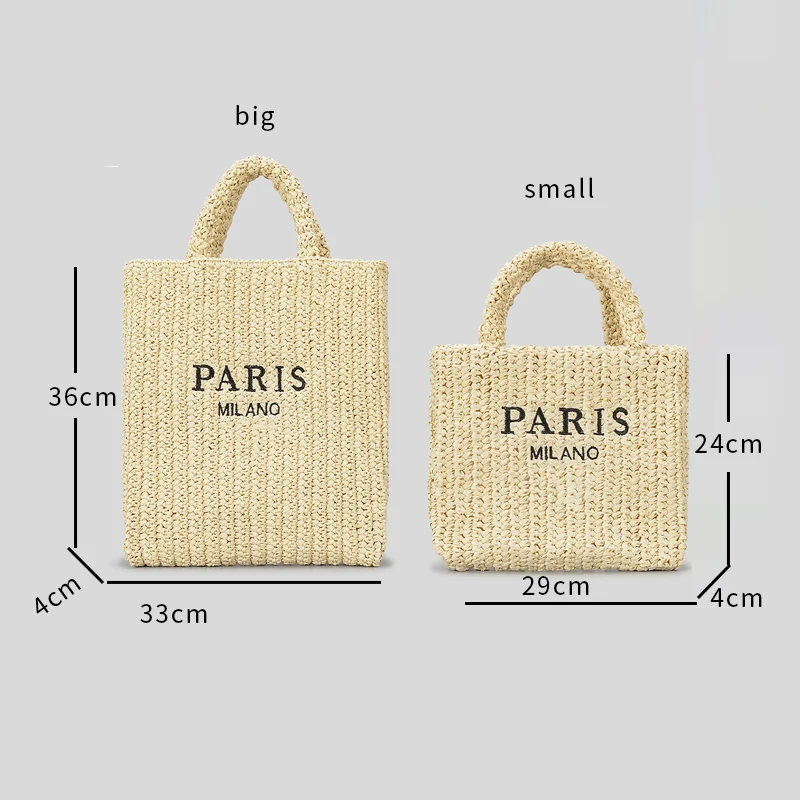 

Luxury Brand Hollow Bag Beach Wicker Women 2023 Summer Leisure Vacation Travel Bag Woven Handbag Free Inner Bag