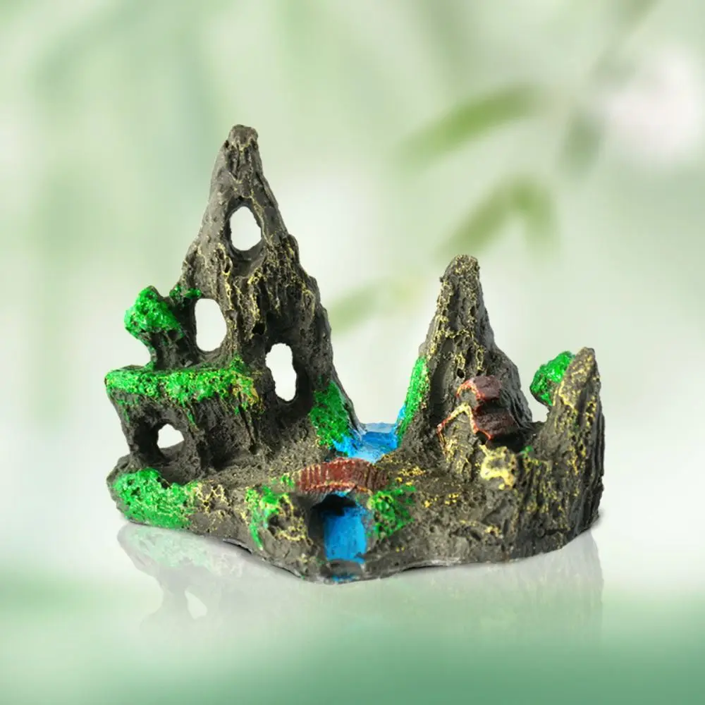 Handcrafted Realistic Resin Aquarium Rock Formation Ornament