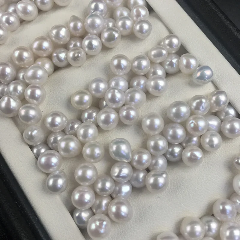 Full Drilled 9x12mm Natural Sea White Drop Shape Pearls 39pcs Loose Beads Diy Earrings Pendants