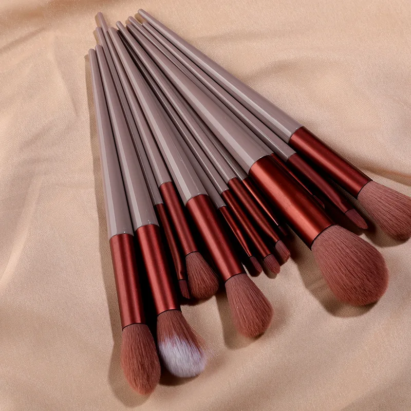 13pcs Makeup Brushes Set Eye Shadow Foundation Women Cosmetic Brush Eyeshadow Blush Beauty Soft Make Up Tools Bag 6