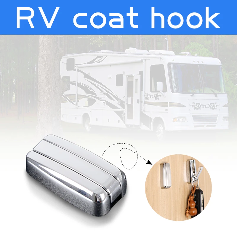 1pcs Automobiles Seat RV Hook Holder Bathroom Towel  Zinc Alloy Brushed Hidden Small  caravan trailer camper Accessories 094d zinc alloy foldable t type handle lock latchs suitable for caravans trailer rvs truck plane durable secure space saving