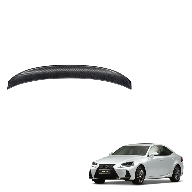 

Langyu Auto Accessories Tail Spoiler 3K Twill Carbon Fiber Rear Trunk Spoiler For Lexus IS250 Upgeade WD Style Rear Spoiler