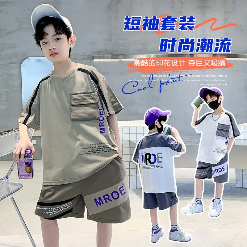

Sports Suits for Children Basketball Uniform Suit Children Outdoor Sportswear Boys T Shirt+Short 2PCS Suit Summer Boys Tracksuit