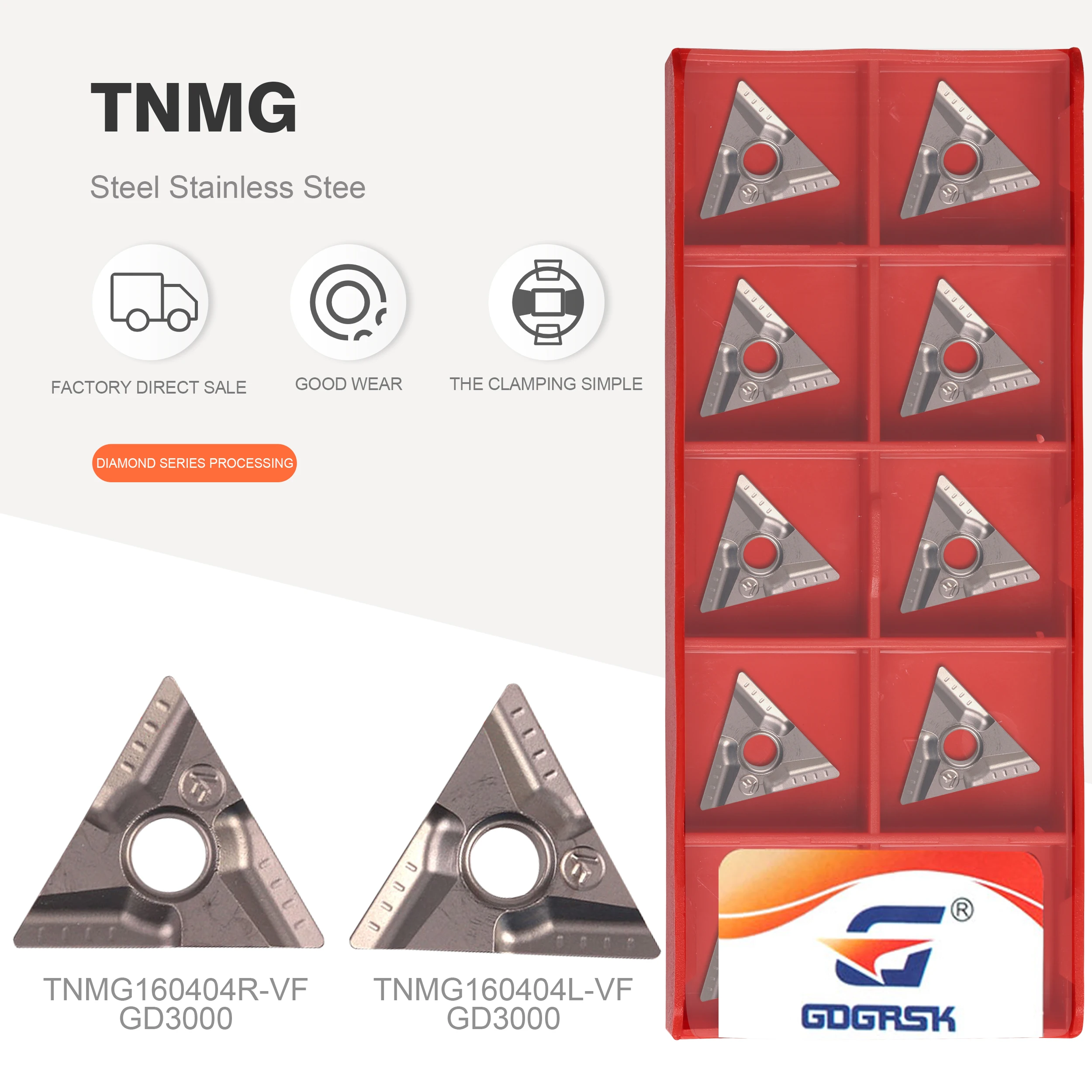 

TNMG160404R-VF TNMG160404L-VF TNMG160408R-VF TNMG160408L-VF High quality metal ceramic turning tool lathe tool parts CNC