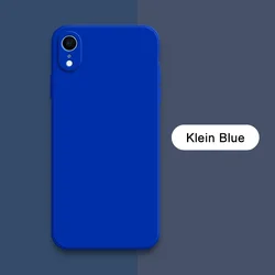 Premium Square Liquid Silicone Shockproof Phone Case with 360-Degree Camera Protection for iPhone 6 or 6 s (Klein Blue)