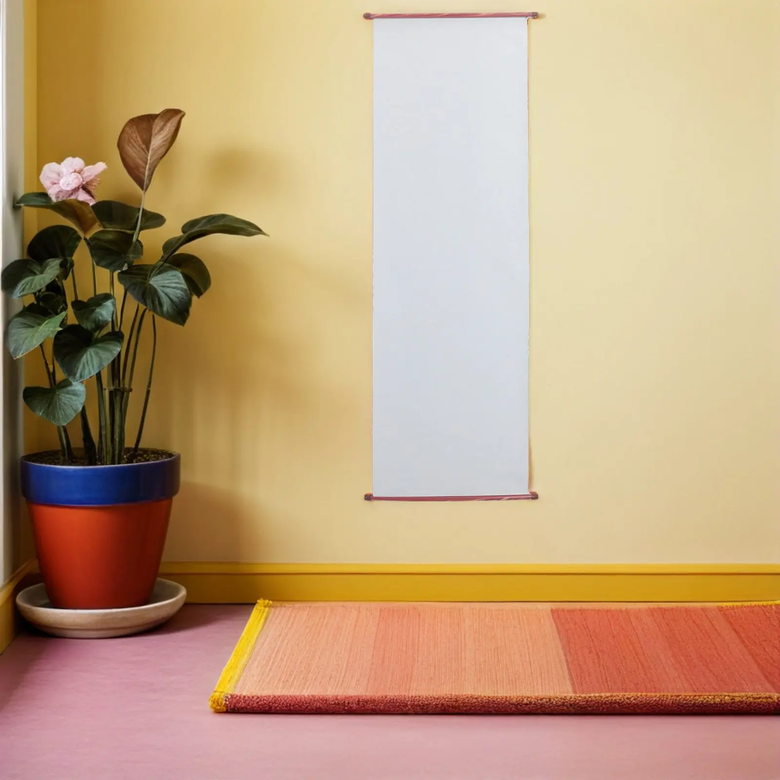2Pcs 재사용 가능한 물화화 천 스크롤 중국 서예 쓰기 용지 가정 학교용 양면 빠른 건조 접이식