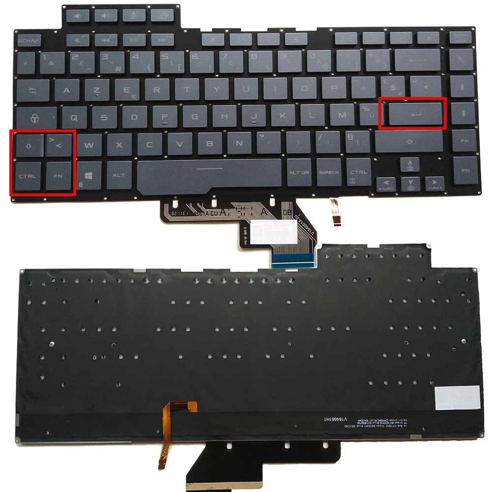 

French RGB Backlit Keyboard For ASUS ROG Zephyrus M15 GU502L GU502LU GU502LV GU502LW GU502LWS GA502 GA502G GU502 GX502 GU502DU