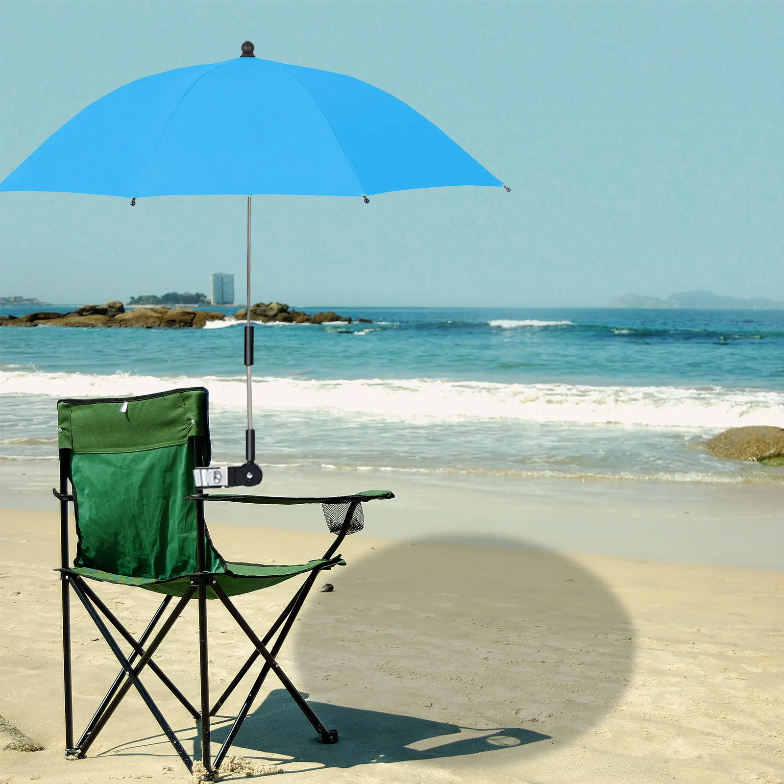 360&deg; Adjustable Umbrella With Clamp Baby Stroller Accessories Outdoor Universal 3 Colors Sunshade To Strengthen Umbrellas