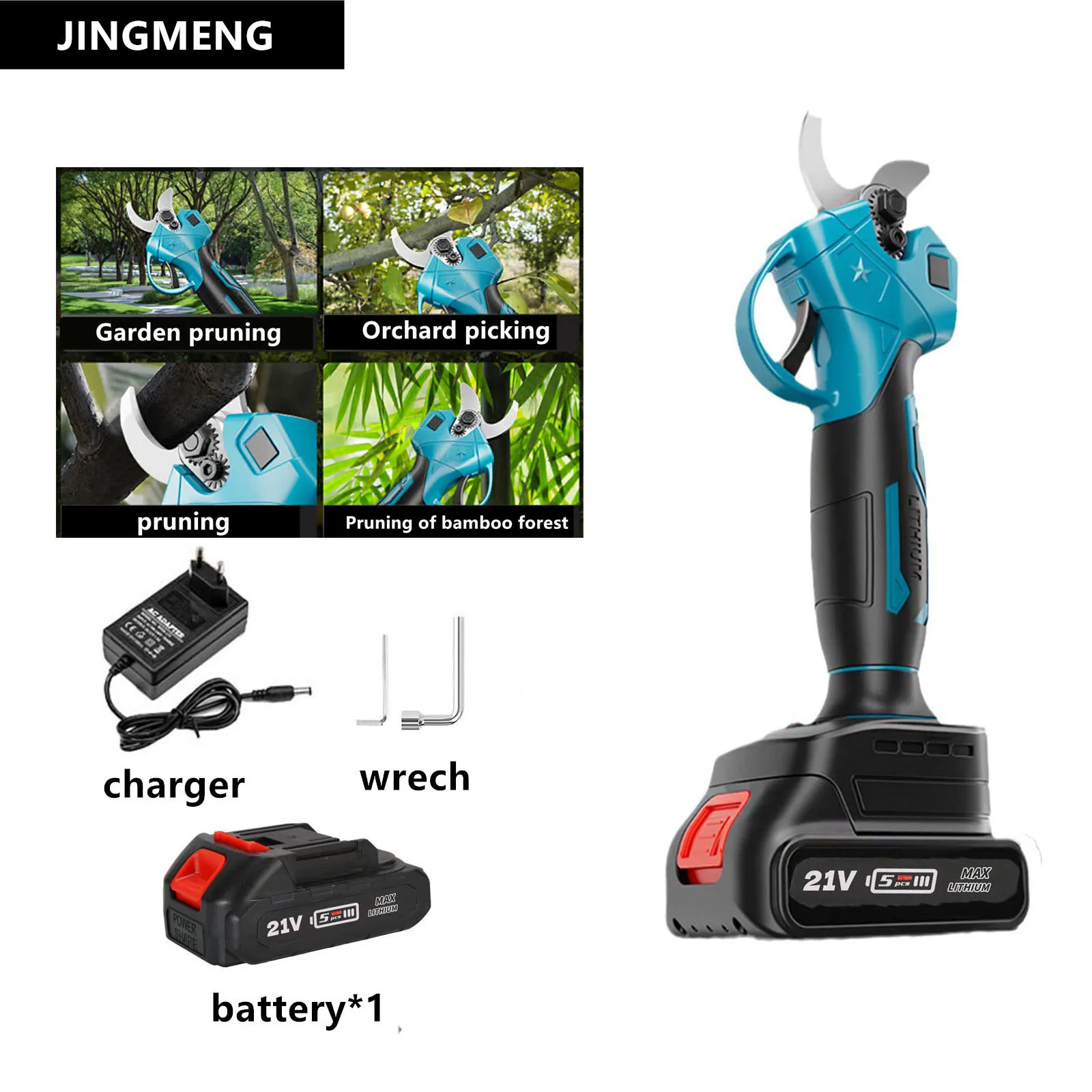Electric Pruning Shears Cordless Electric Scissors Pruning Shears Brushless Garden Pruner Tree Branch Pruner for Makita Battery