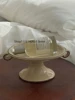 Vintage Simple Ceramic Storage Plate Cute Handmade Ornaments Home Accessories Creative Ins Style Binaural High Foot Tray 1