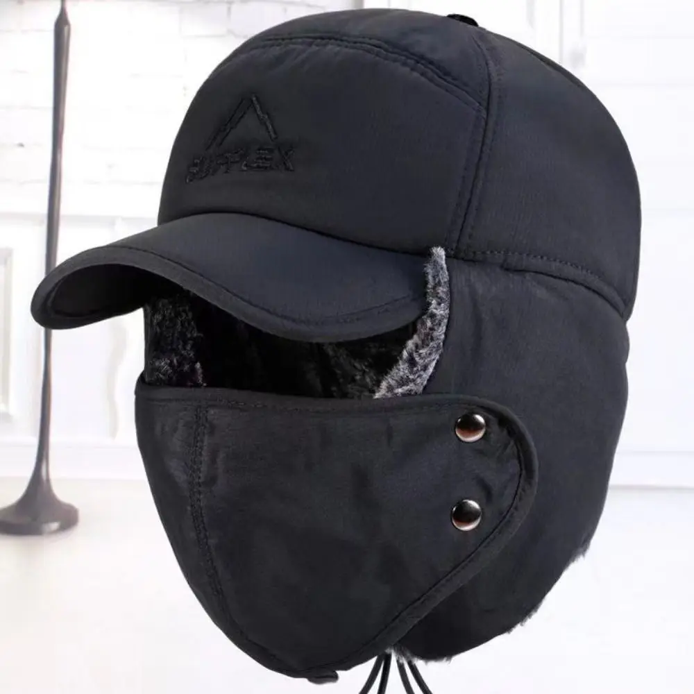 Sports Windproof Winter Hats With Earflap Mask Cotton Thick Balaclava Ear Protection Winter Ski Warm Snow Cap for Men Women