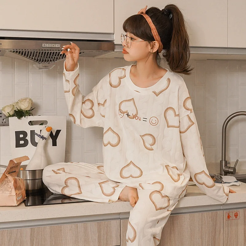 susuray 4t girls sleepwear baby cotton sets children homewear pajamas toddler pyjamas nightwear kids clothes spring SUO&CHAO 2023 New Cotton Pajamas Sets For Women's Spring Autumn Loose Casual Print Pyjamas Pijamas Sleepwear Homewear