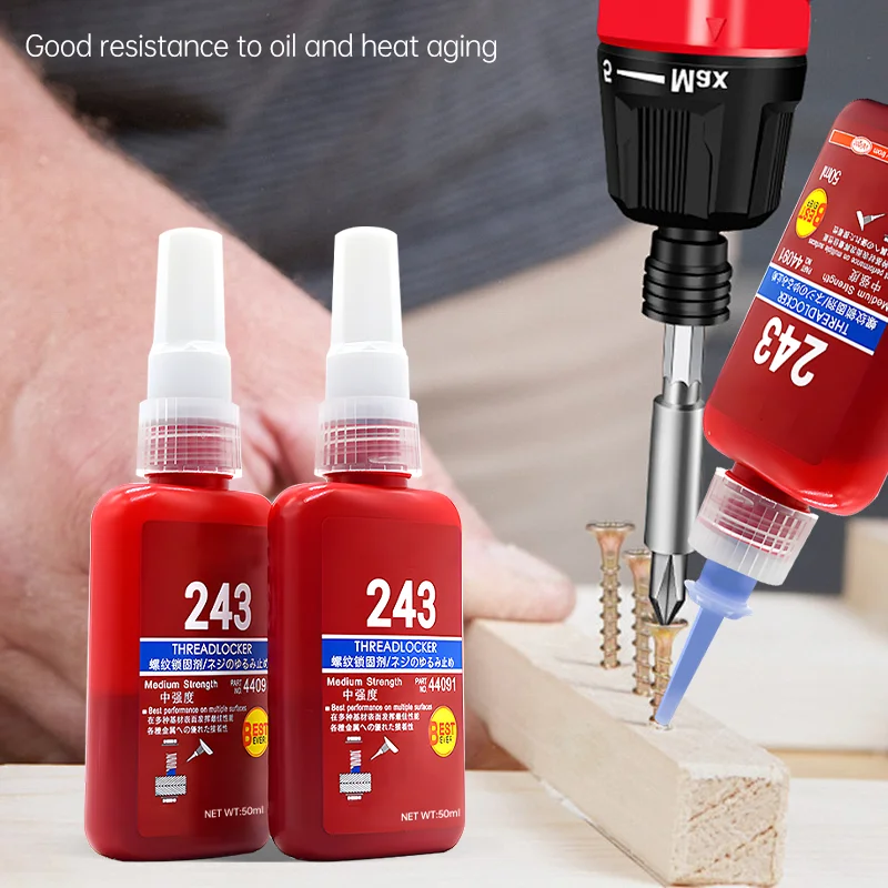 Threadlocker Glue 50ml Threadlocker Anaerobic Glues Anti Loose Screw Glues Fastening Sealant Quickly Cured Thread Locking Agent For Screws