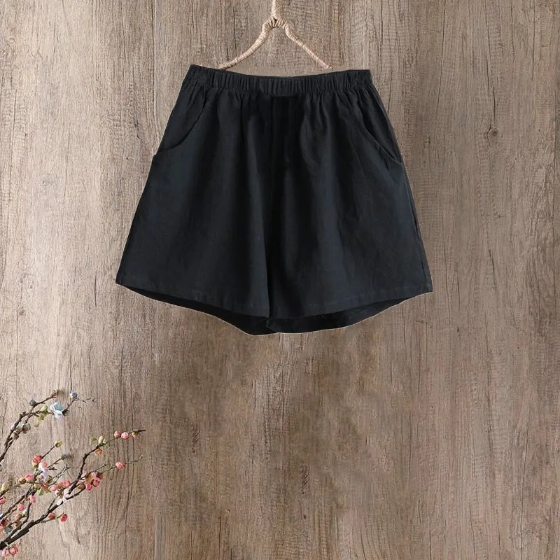 Cotton black [shorts]