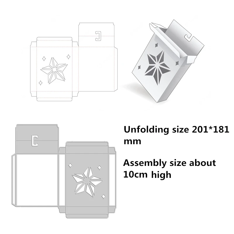 

Мини-коробка с 3D рисунком звезды, металлические пресс-формы для скрапбукинга, бумаги, рамка для карточек, товары для рукоделия, новинка 2022