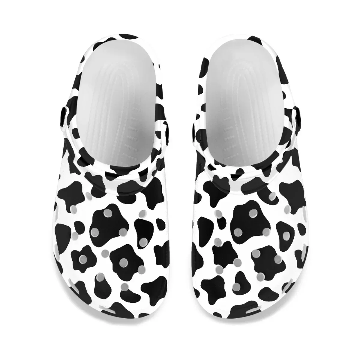 Cute Cow Print Lightweight Indoor Slippers Casual Non-slip Bathroom Shower Slides Popular Animal Print Sandals Garden Shoes