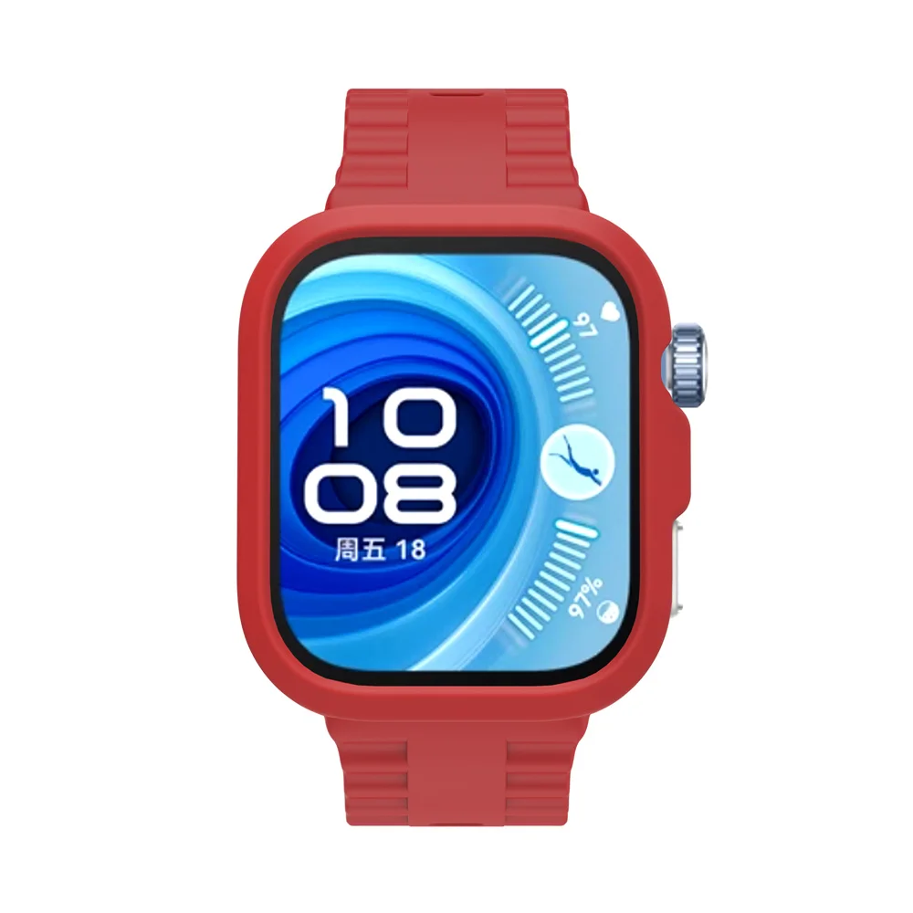 Silicone Strap & Protective Frame for Smartwatch - Versatile Wristband Accessories