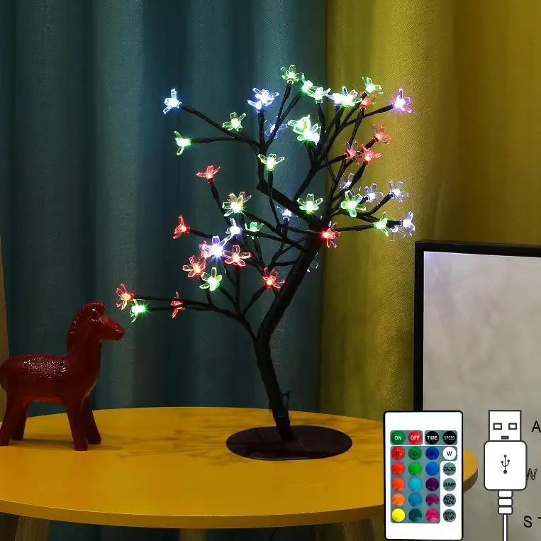 Kirschblütenbaum-Licht Mit 40 LEDs – 43,2 Cm, USB-Betrieb, Warmweiß, Deko Für Zuhause & Feiern