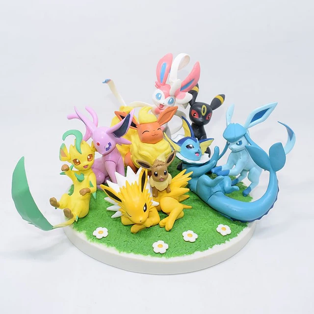 Pokemon Eevee Family Figure Toys Model Collection Eevee Action