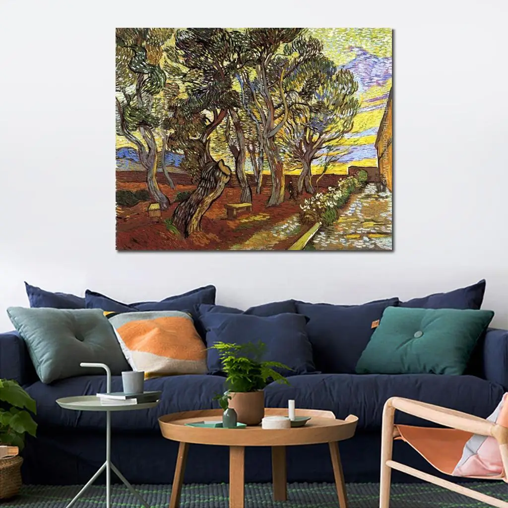 

Famous Art for Bedroom The Garden of Saint Paul Hospital Vincent Van Gogh Paintings Hand Painted High Quality