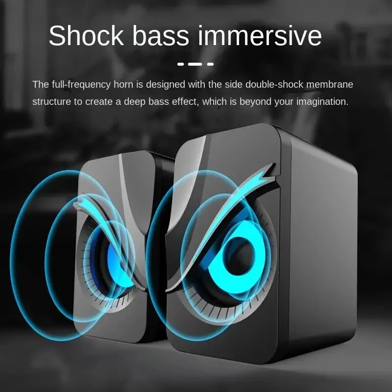 Altavoces Para Ordenador, Caja De Sonido Para Pc, Microfono Estereo Hifl, Usb, Cavo, Con Luz Led Para Ordenador De Escritori