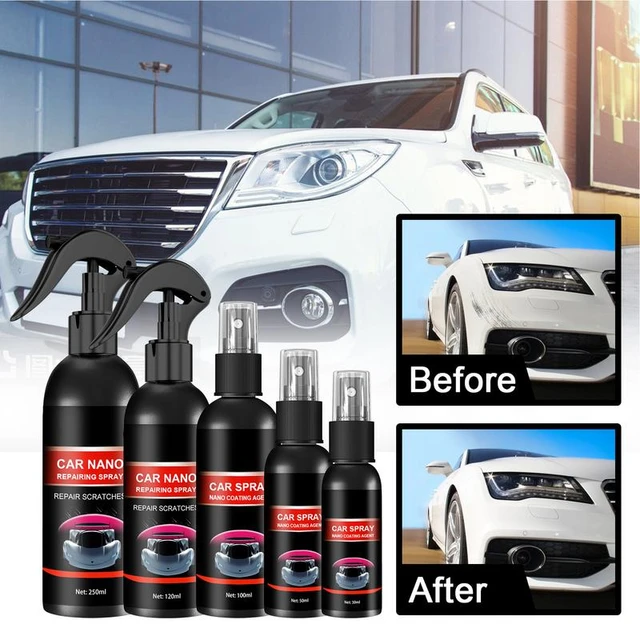 Car Scratch Repair Nano Spray, Nano Spray Anti-Rayures de Voiture, Spray  Pour Rayure Voiture, Spray De Réparation De Rayures De Voiture, Réparation  Rapide de Rayures Nano Spray (250ML)