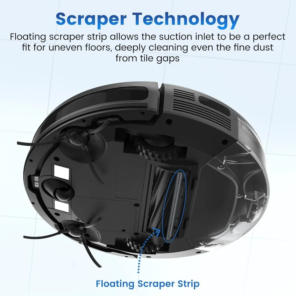 Commercial Washing Robots, 3000Pa Suction Power Wi-Fi/App/Alexa, Self-Charging Robotic Vacuum, Wash Robots, Robot Vacuum and Mop