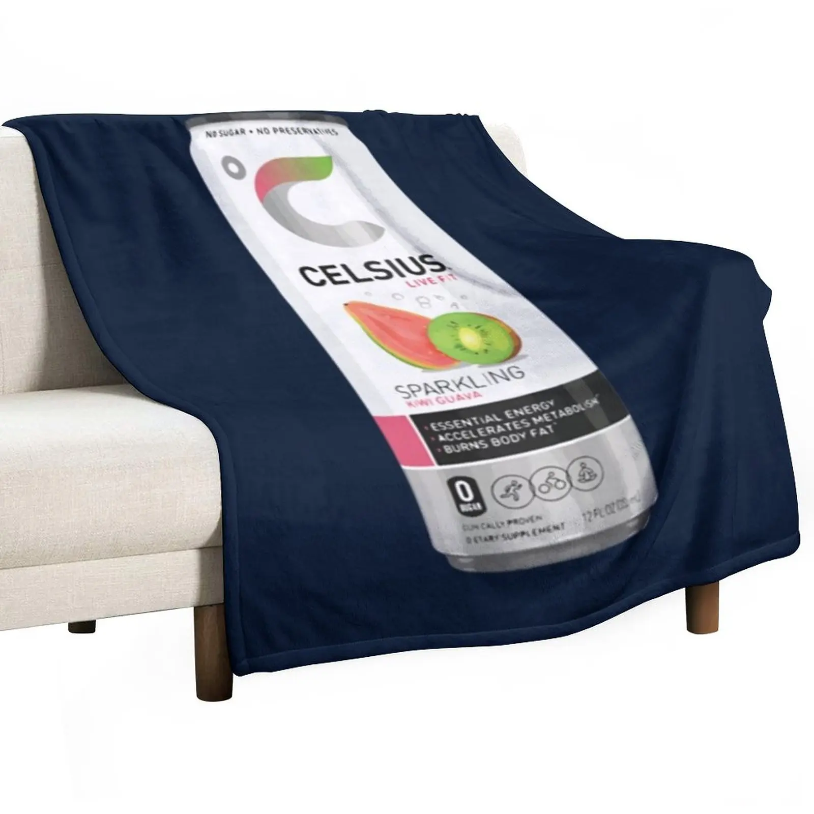 Celsius Sparkling Kiwi Guava Energy Drink Coperta Coperte Firmate Coperta Decorativa Per Divano Multiuso
