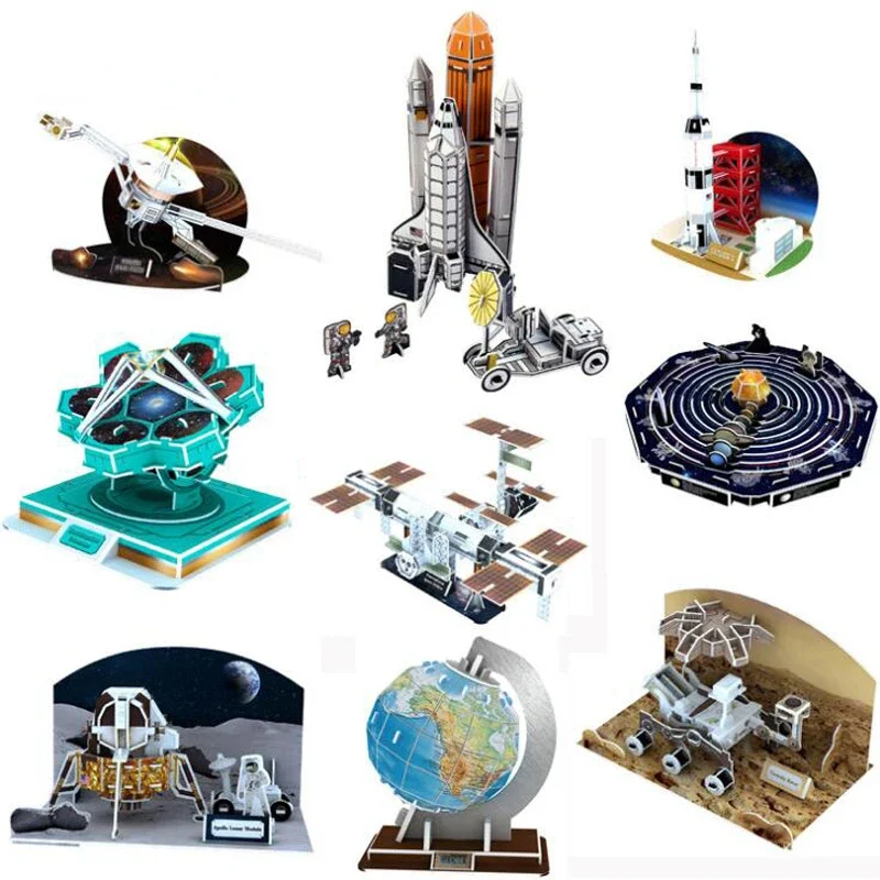

Classic Jigsaw DIY 3D Puzzle Space Detector Aerospace Model Assembled Building Model Puzzle Toys for Children Astronomy Fans