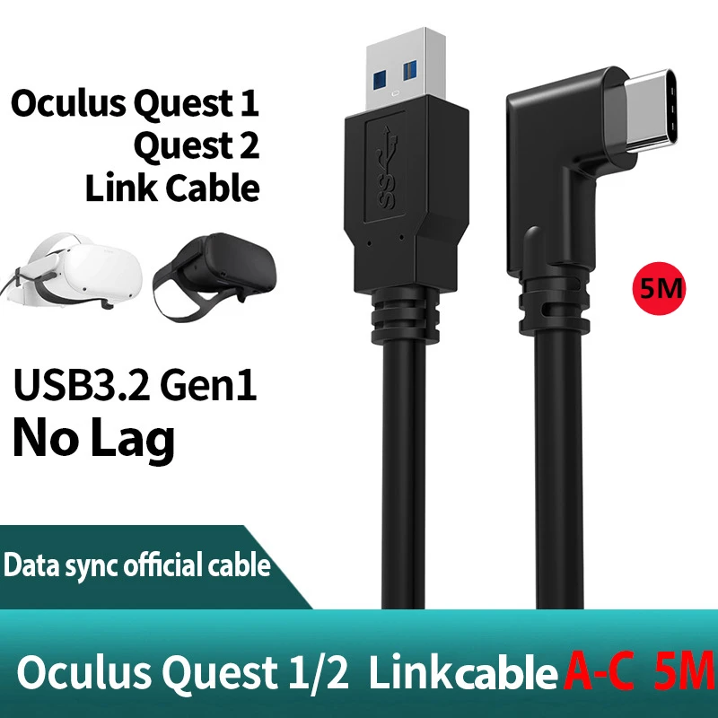 Charging Cable Data Line For Oculus Quest 2 1 Link VR Headset USB 3.2 Fast Charges Type-C Data Transfer Cable VR Accessories 