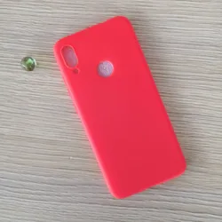 Premium Silicone Soft Back Cover for Huawei P Smart 2019 - 6.21-inch Phone Protection Case (Red)