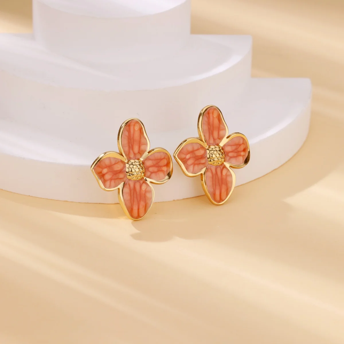 Gold Stainless Steel Earrings For Women