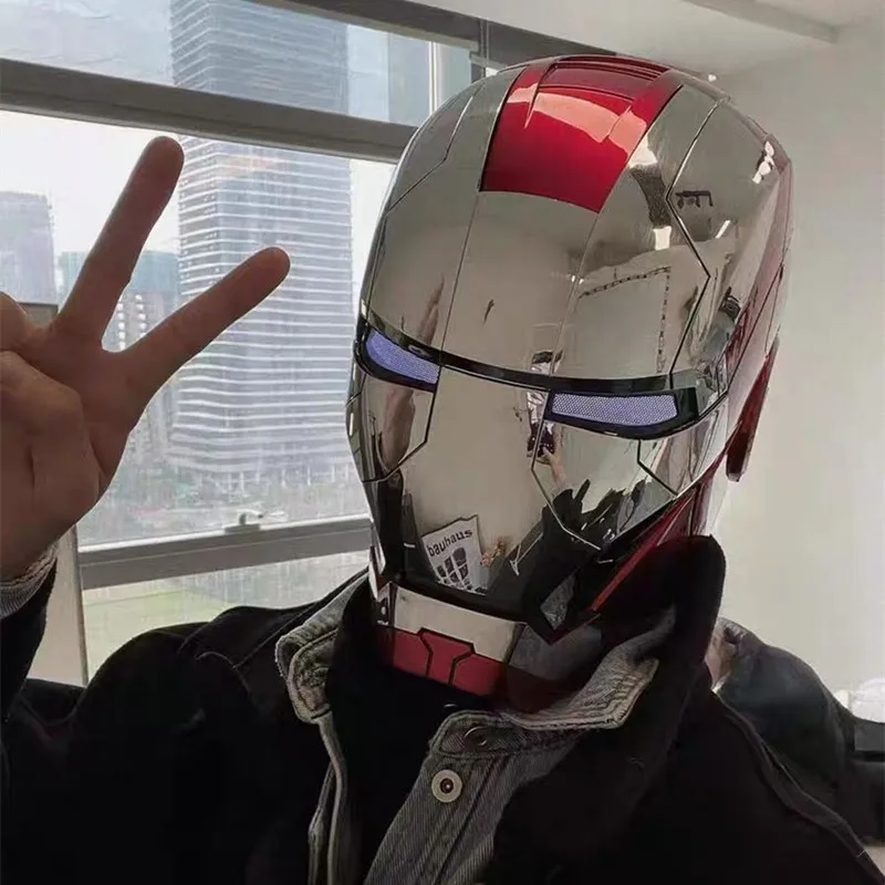 

Iron Man Mk5 1:1 Cosplay Electric Helmet Multi-piece Opening and Closing Helmet Voice Control Eyes Model for Adult Children Gift