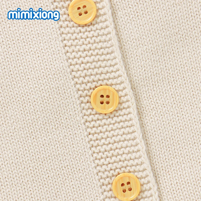  스웨터 가디건 겨울 솔리드 풀 슬리브   여아 니트 재킷 및 코트 1-9M  니트웨어 아동 상의