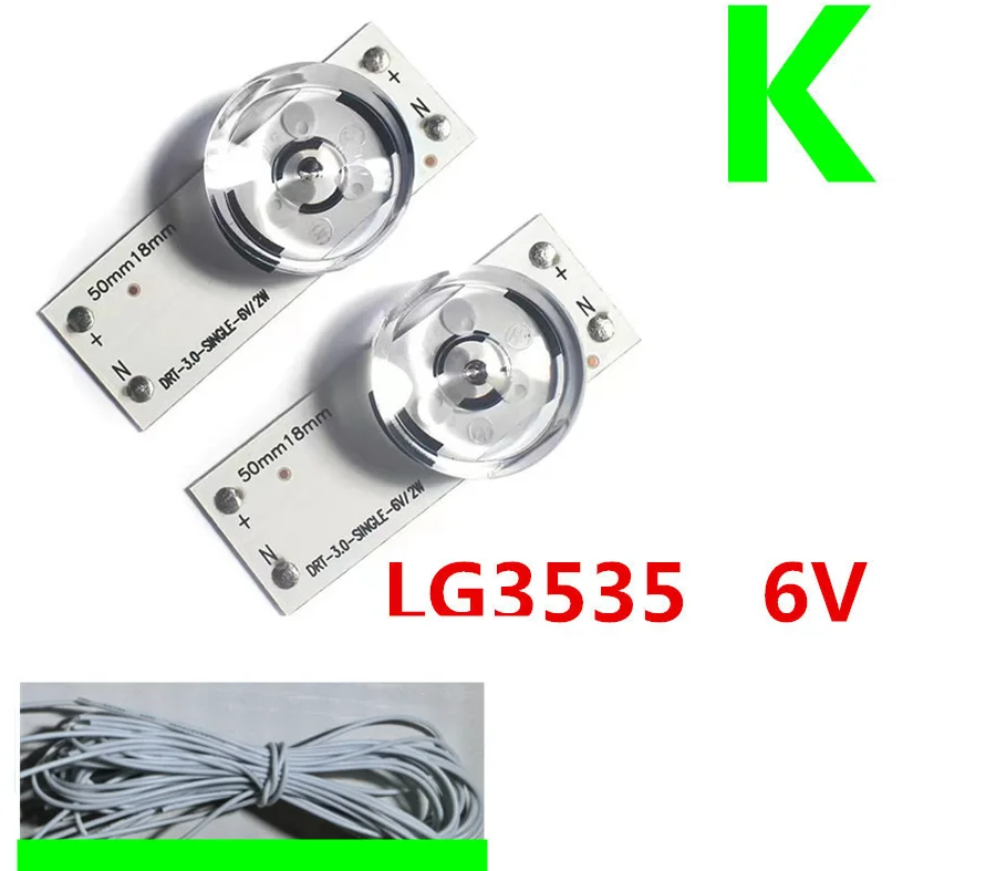 

FOR 100%NEW high quality 3v 6V SMD Lamp Beads with Optical Lens Fliter for 32-65 inch LED TV Repair Konka KDL48JT618A