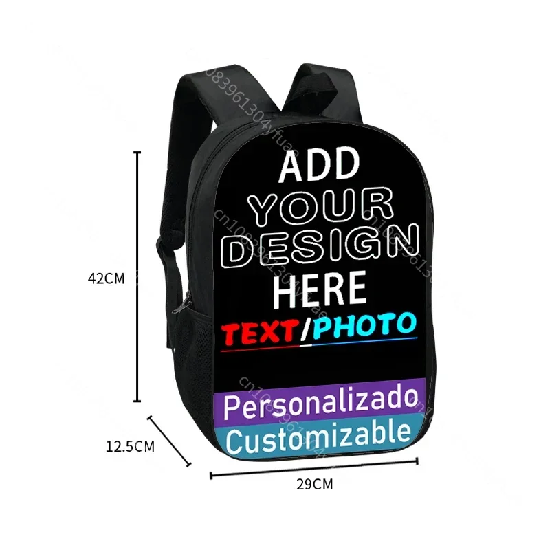 Custom Logo Photo Backpack Personalized Text Name Image Rucksack Children School Bags for Teenage Women Men Laptop Backpack Gift