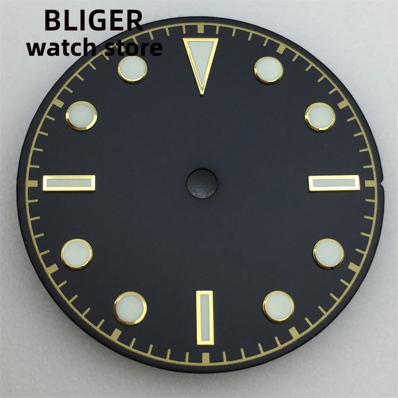 29mm dial Black gray Green Blue dial Green luminous BLIGER Suitable For NH34 NH35 NH36 ETA 2824 PT5000 Miyota DG series movement watch dial accessories watch face accessories