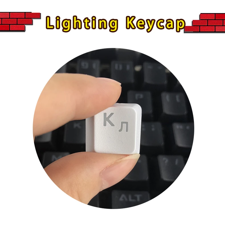 Keycaps Transparentes para Teclado Mecânico Substituição Faça Você Mesmo Iluminação Led Compatível com Interruptores mx Russo e Coreano 104 - Imagem 6